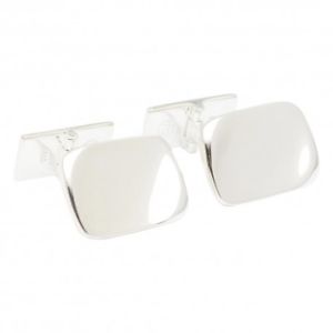 【貨物輸送無料】メンズ佩び物― シルバーデザイナーカフスボタンrectangle 925 silver designer cufflinks