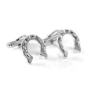 【貨物輸送無料】メンズ付属物― スターリングシルバーカフリンクス925 sterling silver horse shoe cufflinks
