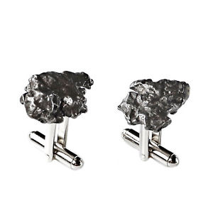 【貨物輸送無料】メンズ佩び物― カンポデルシエロカフリンクスgenuine campo del cielo meteorite cufflinks