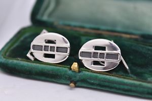 【貨物輸送無料】メンズ佩び物― ビンテージアールデコレニーマッキントッシュスターリングシルバーカフリンクス
