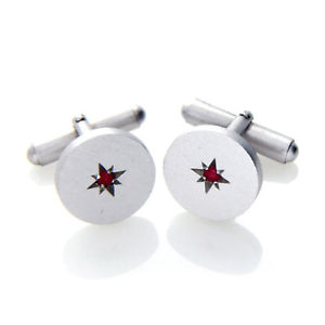 【貨物輸送無料】メンズ佩び物― スターリングシルバールビーマットラウンドカフスボタンメンズ925 sterling silver genuine ruby gemstone matt finish round cufflinks mens gift