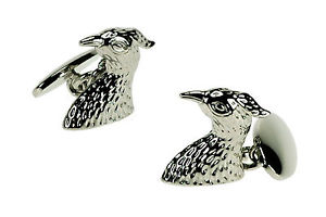 【貨物輸送無料】メンズ佩び物― スターリングシルバーファルコンカフスボタンカフリンクスsterling silver falcon cufflinks cuff links
