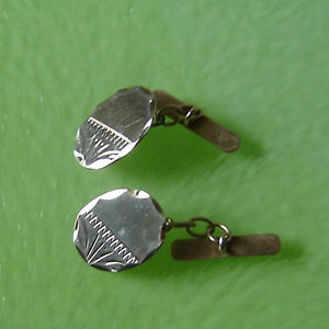 【貨物輸送無料】メンズ付属物― ゴールドカフリンクスgents 9コンピュータ断層撮影法 gold cufflinks