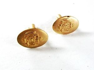 【貨物輸送無料】メンズ添え物― ヴィンテージゴールドカフスボタンクロノvintage gold filled naval cufflinks by chrono 41216