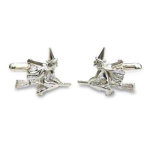 【貨物輸送無料】メンズ佩び物― ソリッドシルバーカフリンクスsolid silver witches cufflinks