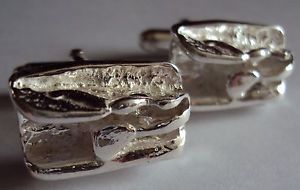 【貨物輸送無料】メンズ付属物― ソリッドスターリングシルバーロイヤルカフリンクスsolid sterling silver the royale cufflinks