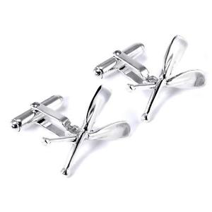 【貨物輸送無料】メンズ付属物― スターリングシルバーボートオールカフリンクス925 sterling silver boat oar cufflinks