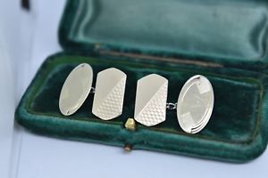 【送料無料】メンズアクセサリ―　ビンテージスターリングシルバーアールデコデザインカフリンクスvintage sterling silver cufflinks with an art deco design b871