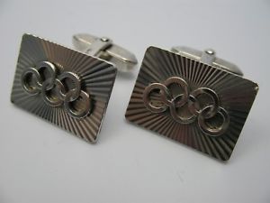 【貨物輸送無料】メンズ添え物― オリンピアカフスリンクolympia rare very nice cufflinks made of 800 silver