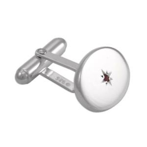 【送料無料】メンズアクセサリ―　スターリングシルバールビーカフリンクス925 sterling silver ruby cufflinks