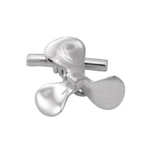 【貨物輸送無料】メンズ佩び物― スターリングシルバーボートプロペラカフリンクス925 sterling silver boat propeller cufflinks