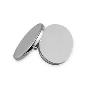 【送料無料】メンズアクセサリ―　スターリングシルバープレーンカフスボタンパーソナライズsterling silver plain doublesided cufflinks engravable personalise gents gift