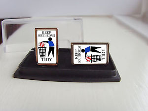 【送料無料】メンズアクセサリ―　ポーツマスポンペイエリアバッジメンズカフスボタンportsmouth pompey supporters keep your area tidy badge mens cufflinks gift