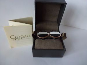 【送料無料】メンズアクセサリ―　ウェールズゴールドシルバーローズゴールドオニキスカフスボタン￥clogau welsh gold, silver amp; rose gold onyx cufflinks rrp 169