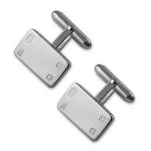 【送料無料】メンズアクセサリ―　カフリンクスsterling silver feature hallmark rectangular cufflinks 23,345円