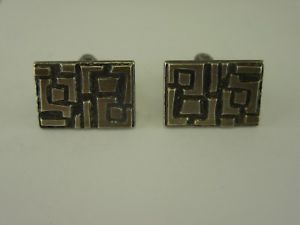 【貨物輸送無料】メンズ付属物― デザイナーカフスボタンシルバーカフスボタンj398 designer cufflinks modernist silver  cufflinks