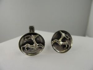 【送料無料】メンズアクセサリ―　デザイナーカフリンクスビンテージe293 designer bas blachain cufflinks vintage modernist 925 silver 20,986円