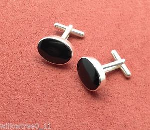 【送料無料】メンズアクセサリ―　ウィットビージェットスターリングシルバーカフリンクスカーボンファイナンスwhitby jet and sterling silver cufflinks jcf01 hand made in whitby