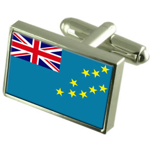 【送料無料】メンズアクセサリ―　ツバルスターリングフラグカフスリンクtuvalu sterling silver flag cufflinks 26,256円