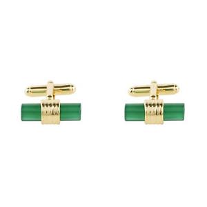 【送料無料】メンズアクセサリ―　latelita mensスターリングカフスリンクシマメノウlatelita mens sterling silver cylindrical gemstone cufflink green onyx gold