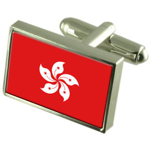 【送料無料】メンズアクセサリ―　sarスターリングフラグカフスリンクhong kong sar sterling silver flag cufflinks