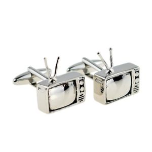 【送料無料】メンズアクセサリ―　レトロテレビアンテナカフスボタンretro television with aerial cufflinks x2aj956