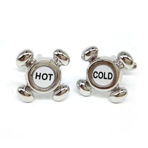 貨物輸送無料 メンズ装身具 メンズホットコールドカフスボタンボックスタップmens Plumbers Hot And Cold Taps Cufflinks Gift Box Odeftg Com