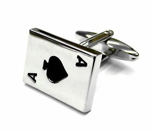 【送料無料】メンズアクセサリ―　カードギャンブルカフスボタンカジノエースaces playing card cuffliinks gambling cuff links casino gemelos 70 for 7 13,305円
