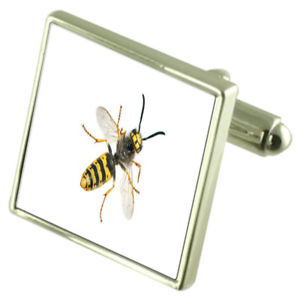 【送料無料】メンズアクセサリ―　スズメバチスターリングシルバーカフリンクスオプションボックスオンhornet sterling silver cufflinks optional engraved box