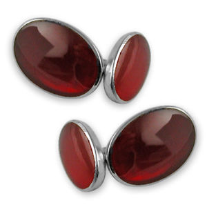 【送料無料】メンズアクセサリ&mdash;　カフリンクスsterling silver cornelian doublesided cufflinks｜hokushin