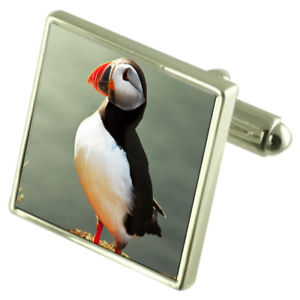 【送料無料】メンズアクセサリ―　カフスボタンオプションボックスオンpuffin bird sterling silver cufflinks optional engraved box
