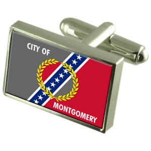 【送料無料】メンズアクセサリ―　モントゴメリーusaスターリングフラグカフスリンクmontgomery city usa sterling silver flag cufflinks engraved box