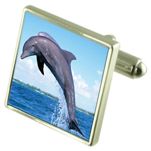 【送料無料】メンズアクセサリ―　オプションイルカスターリングカフスリンクdolphin sterling silver cufflinks optional engraved box