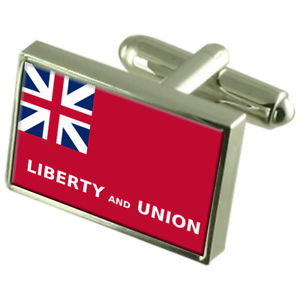 【送料無料】メンズアクセサリ― アメリカスターリングシルバーフラグカフスボタンボックスtaunton city usa sterling silver flag cufflinks engraved box