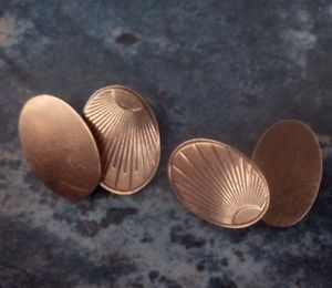 【送料無料】メンズアクセサリ―　9ctアールデコカフスリンク1960バーミンガムattractive 9ct rose gold art deco cufflinks 1960 birmingham in box not plated