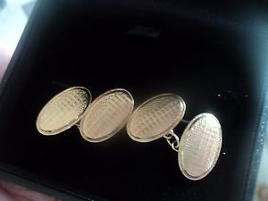 【送料無料】メンズアクセサリ―　ローズイエローゴールドボックスカフスボタンロンドンattractive 9ct rose amp; yellow gold cufflinks hm london 1933 in box not plated