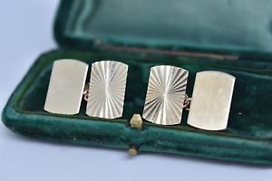 【送料無料】メンズアクセサリ&mdash;　アールデコヴィンテージ9ctmensカフスリンク585gg150vintage 9ct gold mens cufflinks with an art deco design 585g g150｜hokushin