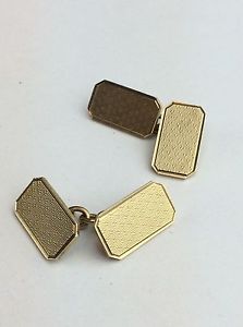 【送料無料】メンズアクセサリ―　ゴールドチェーンリンクカフスボタングラムhallmarked 9ct 375 gold chain link cufflinks 65 grams ship worldwide