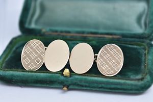 【送料無料】メンズアクセサリ―　ヴィンテージゴールドデザインアールデコカフリンクスvintage 9ct gold art deco cufflinks with stunning design 623g b957
