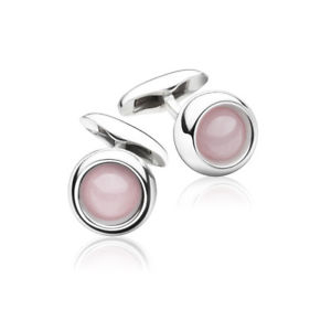 【貨物輸送無料】メンズ付属品― ゲオルグジェンセンスターリングローズコーツカフスリンクgeorg jensen sterling silver rose quartz sphere cufflinks