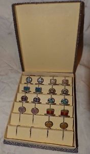 【送料無料】メンズアクセサリ― カフスボタンビンテージアールデコボックスサービングストアbox serving store with its cufflinks vintage art deco