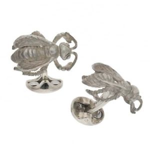 【貨物輸送無料】メンズ付属品― スターリングワスプカフスリンクsterling silver wasp cufflinks