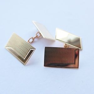 【貨物輸送無料】メンズ付属物― ６０ソリッドゴールドカフリンクス60th birthday gift  1958 hallmarked 9コンピュータ断層撮影法 solid gold cufflinks