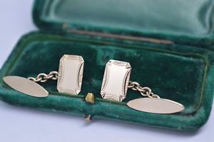 【送料無料】メンズアクセサリ―　ヴィンテージゴールドデザインカフリンクスvintage 9ct gold engraved cufflinks with a stunning design 381g 1836 b567