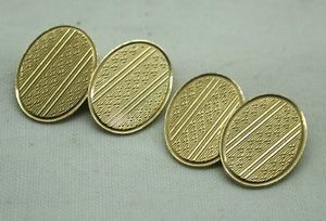 【送料無料】メンズアクセサリ―　1930ヴィンテージアールデコ9ctカフスリンク1930s vintage art deco 9ct gold engraved cufflinks 42,237円