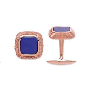 【貨物輸送無料】メンズ付属物― ラピカフスボタンローズゴールドプレートソリッドスターリングシルバーカフリンクスcufflinks lapis cufflinks rose gold plate solid 925 sterling silver cufflinks