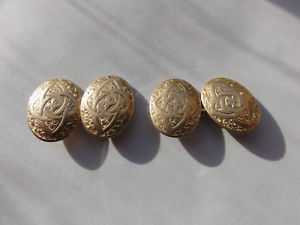 【送料無料】メンズアクセサリ―　アンティークソリッドゴールドカフリンクスセルティックデザインantique solid 15ct gold cufflinks with engraved celtic design 8g hallmarked 1877
