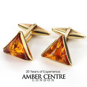 【貨物輸送無料】メンズ付属品― イタリアソリッドゴールド￥バルトカフスリンクitalian made baltic amber cufflinks インチ solid 9コンピュータ断層撮影法 gold gf0010 rrp375