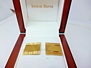 【送料無料】メンズアクセサリ―　ヴィンテージソリッドゴールドスクエアカフスボタングラムvintage 1970s solid 9ct 375 gold gents square cufflinks 68 grams