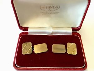 【送料無料】メンズアクセサリ―　ヴィンテージゴールドエンジンカフスボタンロンドンvintage 9ct gold engine turned cufflinks london 1966 in original box 44,988円